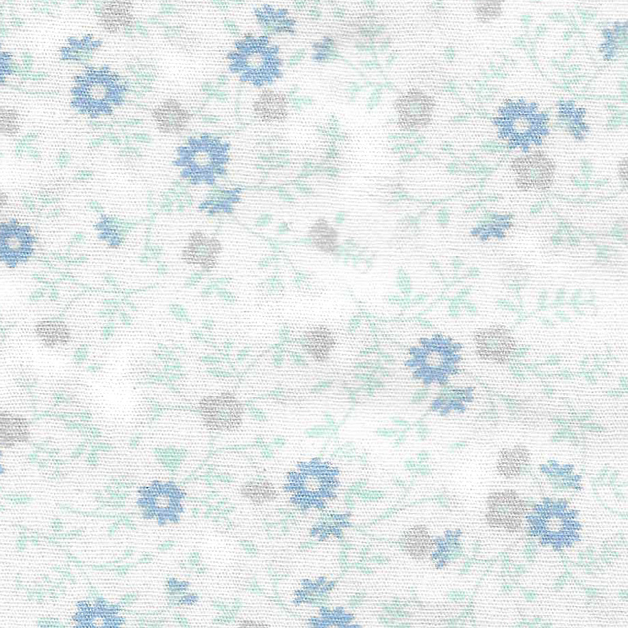 Remnant: 1 3/8 yd Blue and Gray Floral