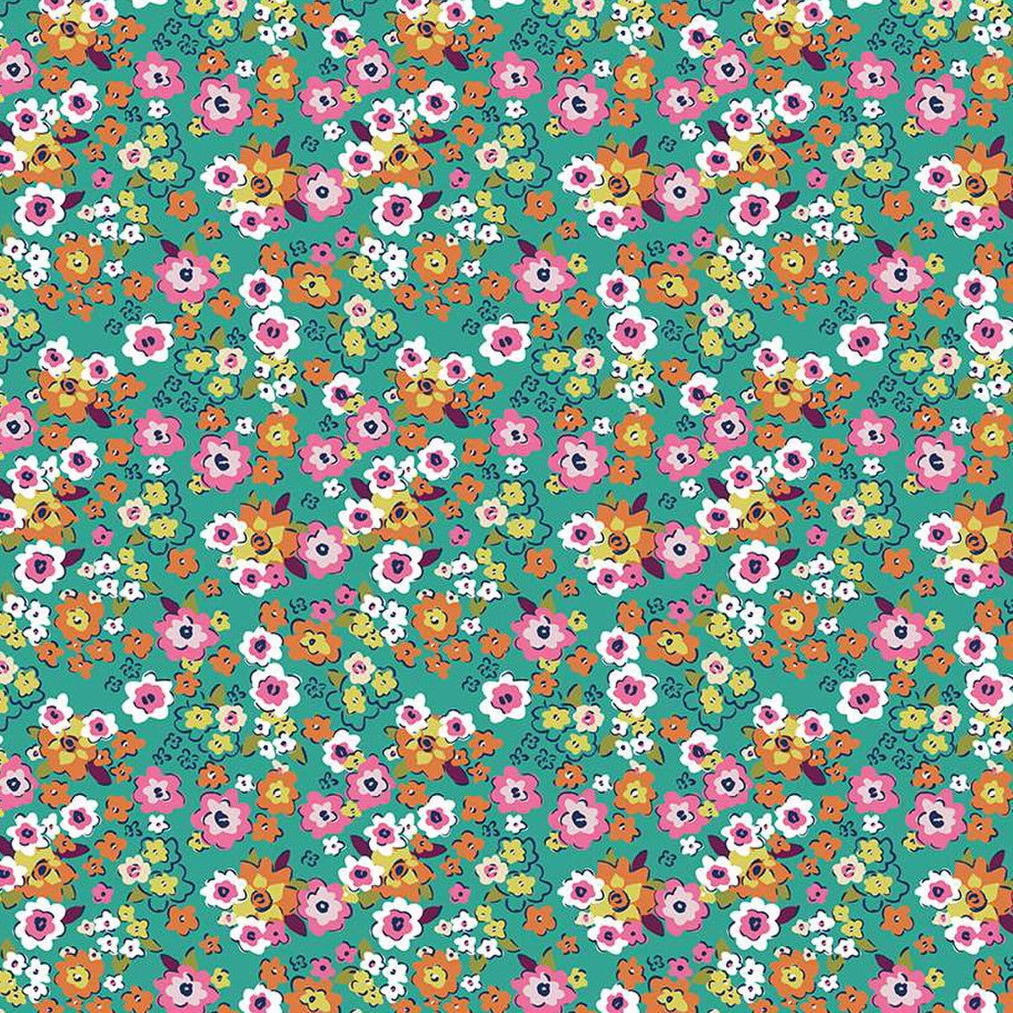 Flower Farm Potted Flowers Teal