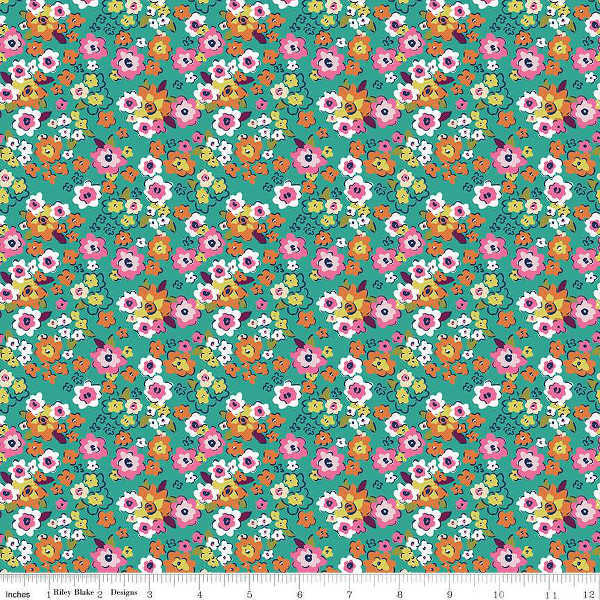 Flower Farm Potted Flowers Teal