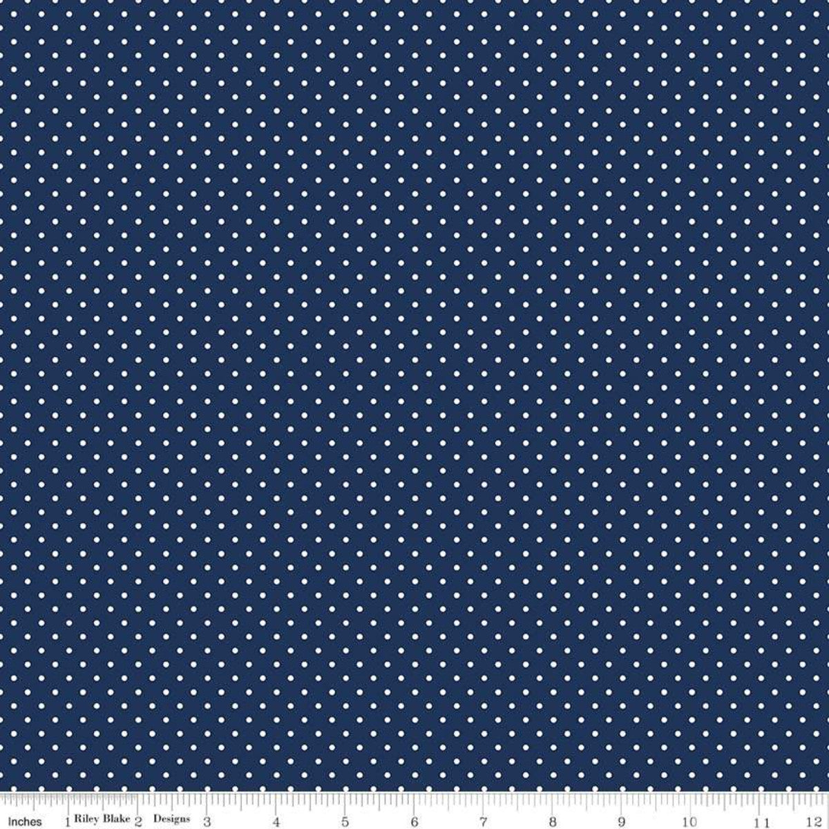 Swiss Dot on Navy