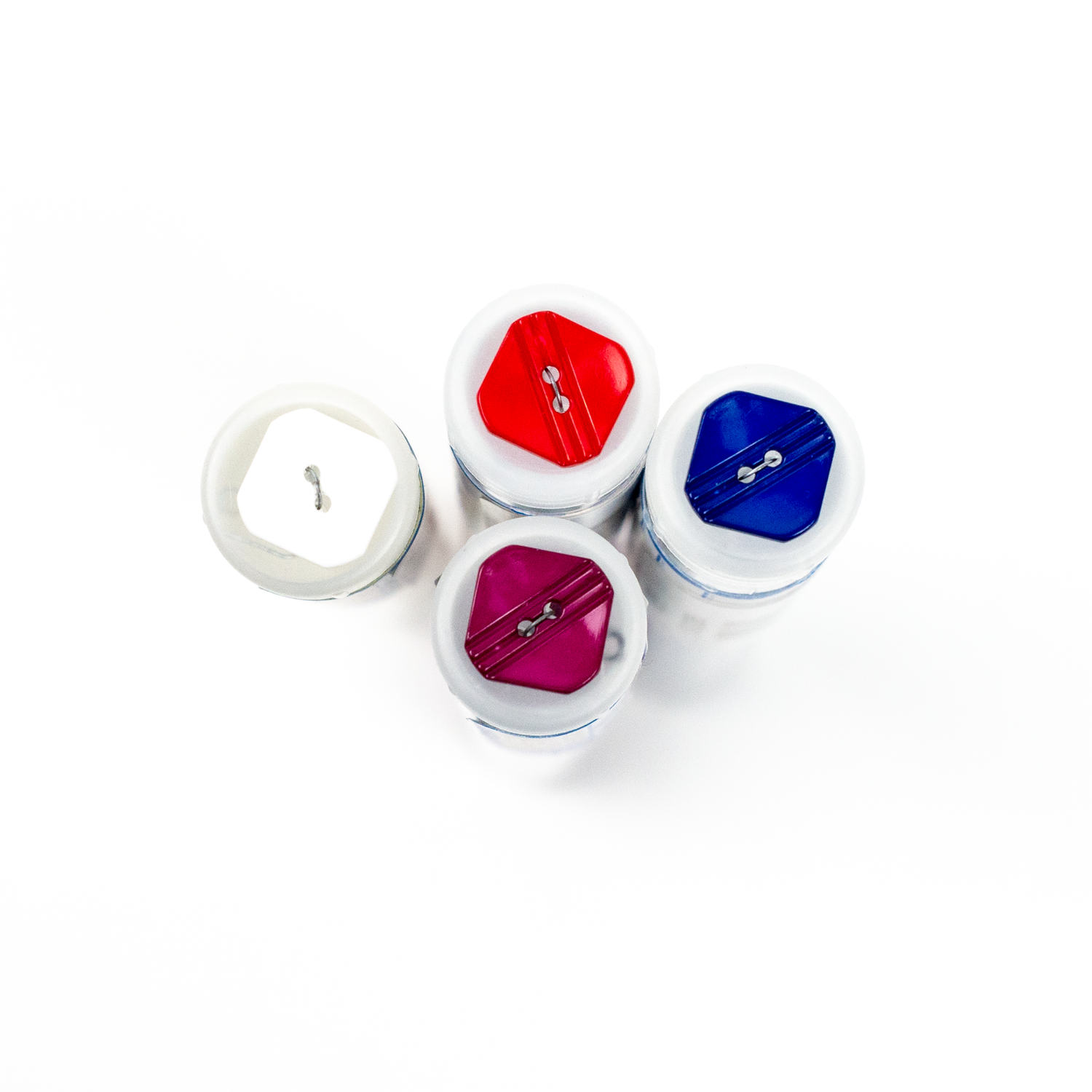 1/2" Square Plastic Button