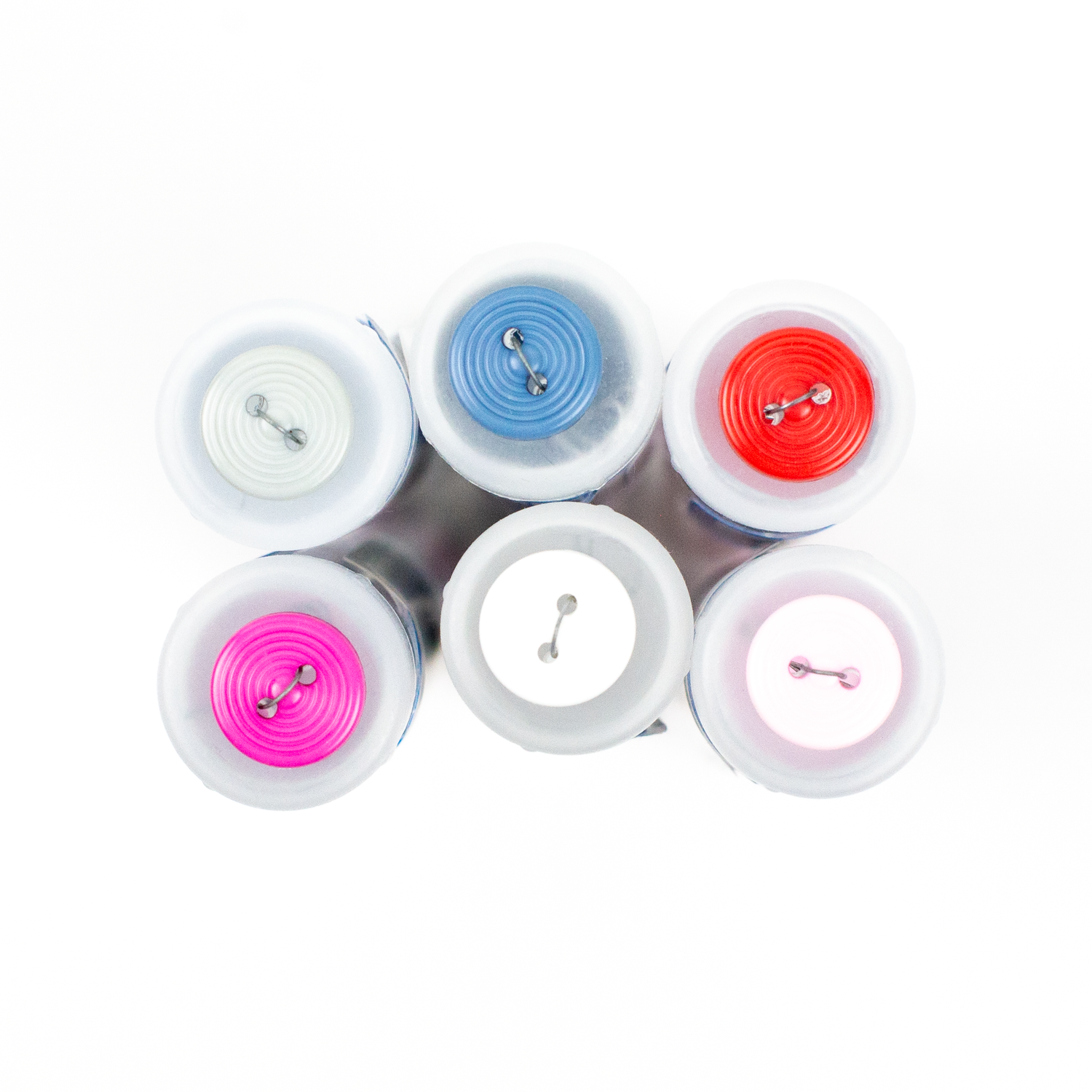 1/2" Bullseye Plastic Button