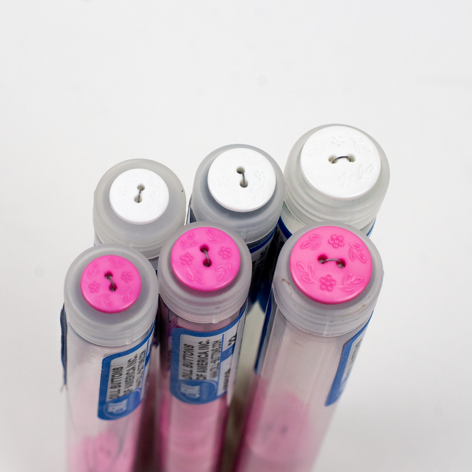 Floral Design Plastic Button