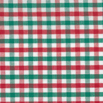 Red and green gingham check pattern 100% cotton broadcloth fabric 60 inches wide