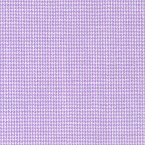 Lavender and white micro houndstooth gingham fabric with tiny 1/32 inch pattern