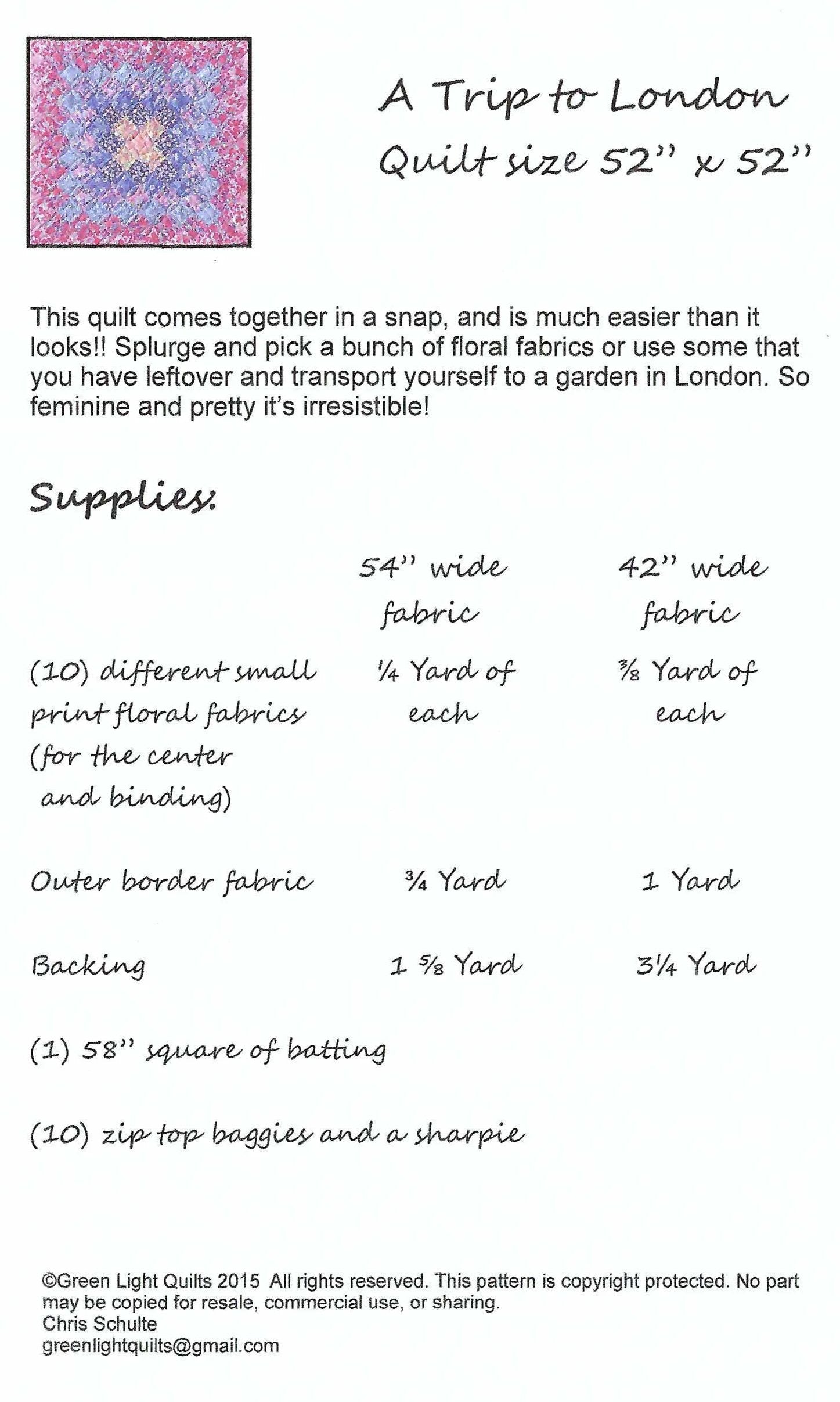 A Trip to London Quilt