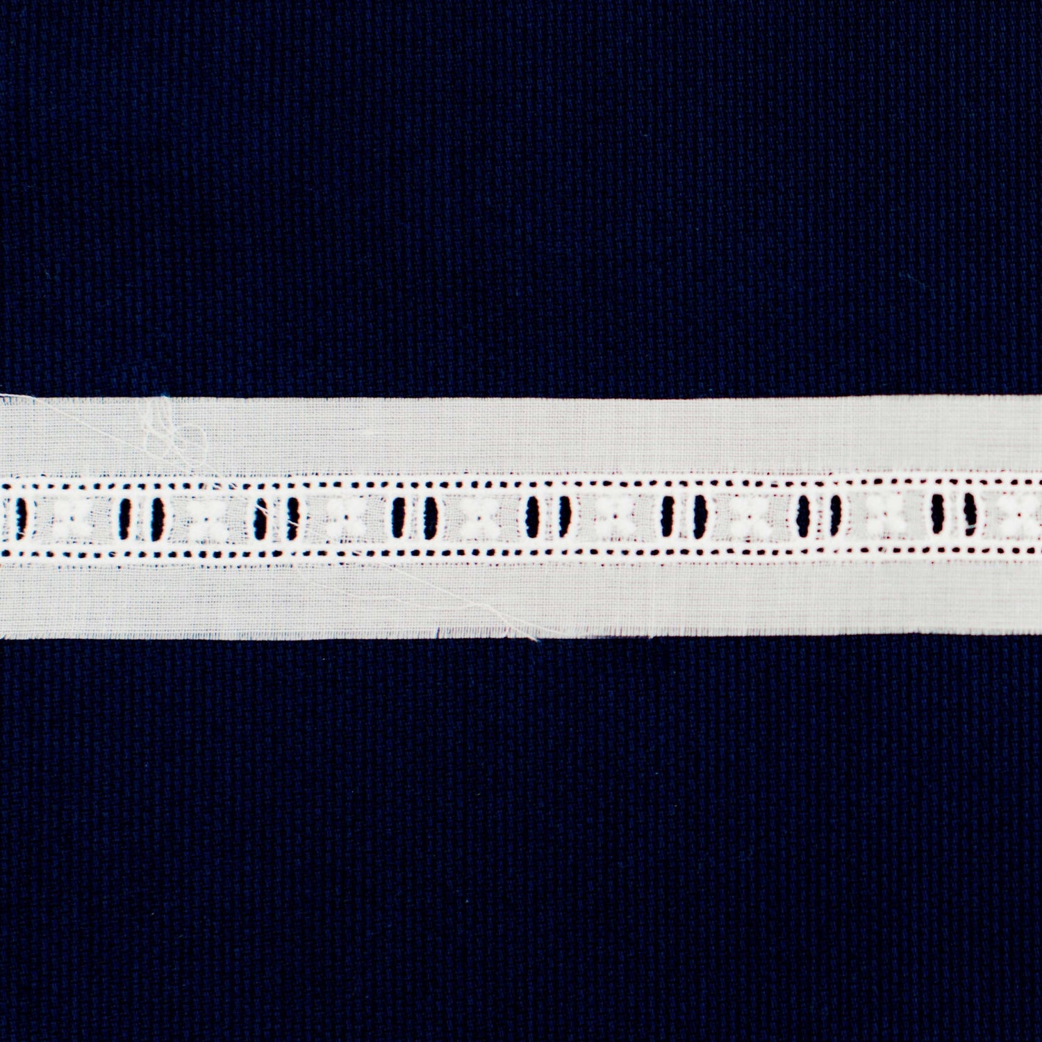 Swiss Embroidered Beading 59182 White