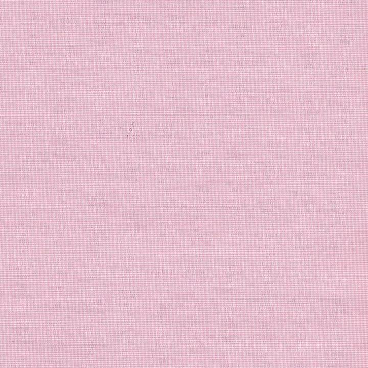 Pink micro gingham fabric with tiny woven check pattern in soft pastel pink
